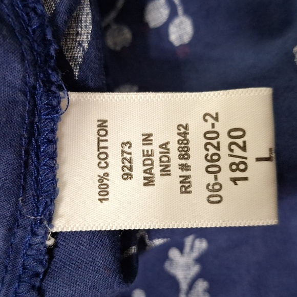 Only Necessities Evening Blue Vines Mixed Print Short Lounger Dress Size 18/20 - Picture 12 of 14